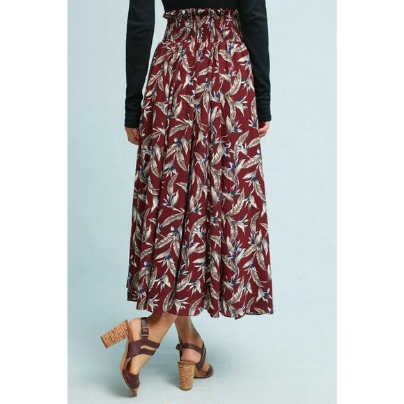 New Anthropologie Keshika Ruffled Midi Skirt Mynah's Reynu Taandon $178 SMALL - Picture 6 of 6